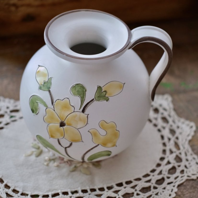 Keramická malovaná váza 18 cm