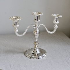 Postříbřený svícen na 3 svíčky 24 x 28 cm