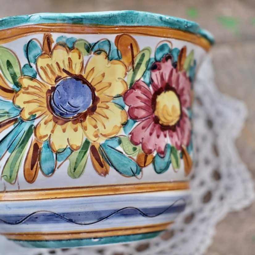 Malovaný květináč Italy 20 x 16 cm