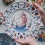 Keramický závěsný talíř 26 cm Plachetnice