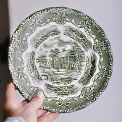 Zelený talíř  W.H.Grindley  20cm