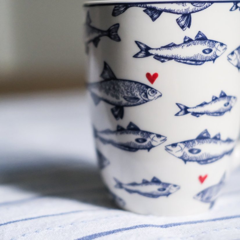 Porcelánový hrnek rybičky 350 ml - Clayre&Eef
